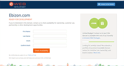 Desktop Screenshot of ebizon.com